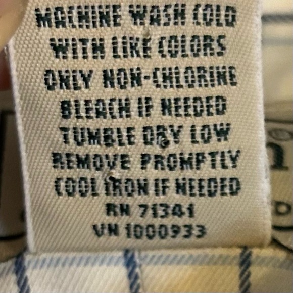 L.L. Bean Blue and White Checkered Shirt - Size L Tall - Picture 5 of 7